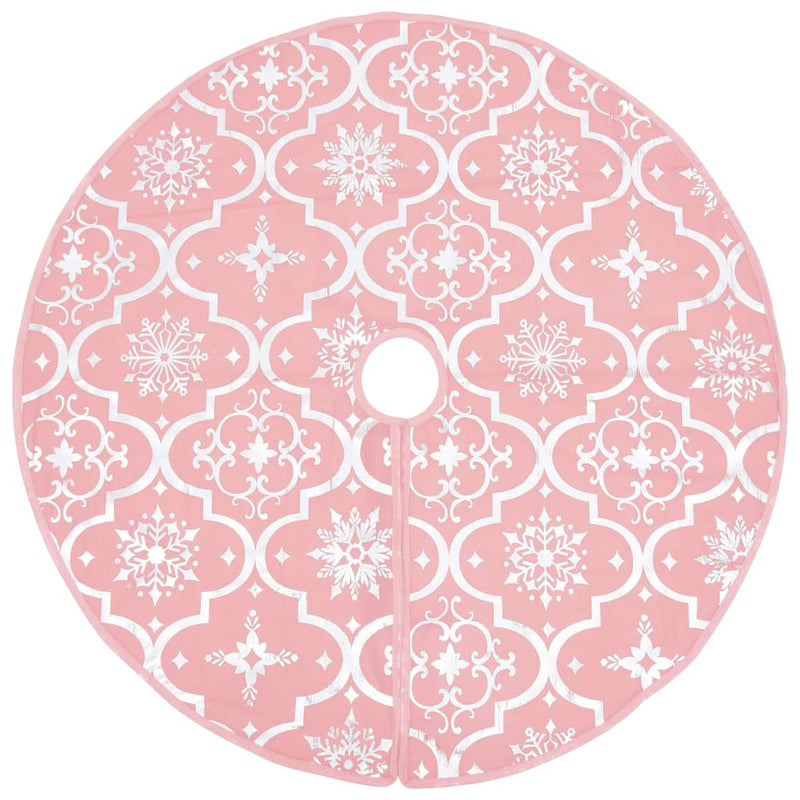 Gonna Albero Natale Raffinata con Calza Rosa Tessuto 150 cm