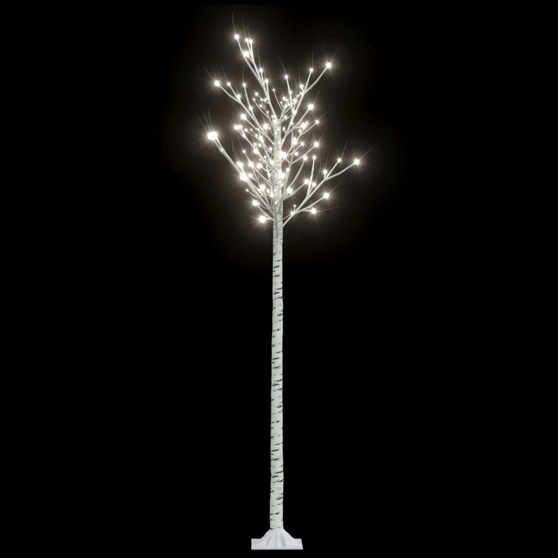 Albero Natale 220 LED 2,2m Salice Bianco Freddo Interno Esterno