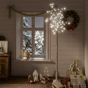 Albero Natale 220 LED 2,2m Salice Bianco Freddo Interno Esterno