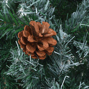 Albero di Natale Preilluminato con Palline e Pigne 210 cm