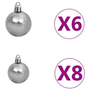 Albero di Natale Preilluminato con Palline Oro 180 cm PET