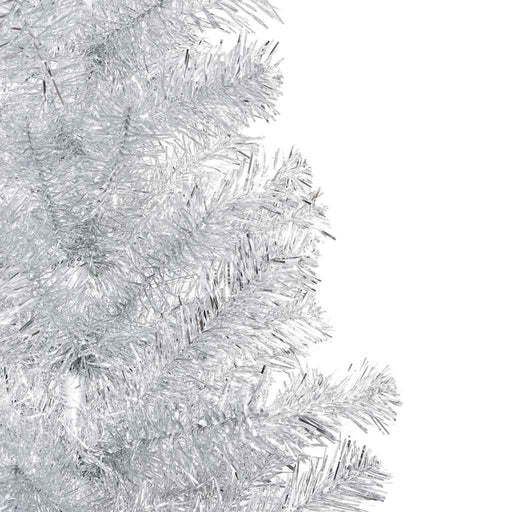 Albero di Natale Preilluminato con Palline Argento 180 cm PET