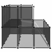 Gabbia per Piccoli Animali Nera 143x107x93 cm in PP e Acciaio