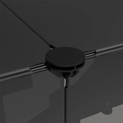 Gabbia per Piccoli Animali Nera 143x107x93 cm in PP e Acciaio
