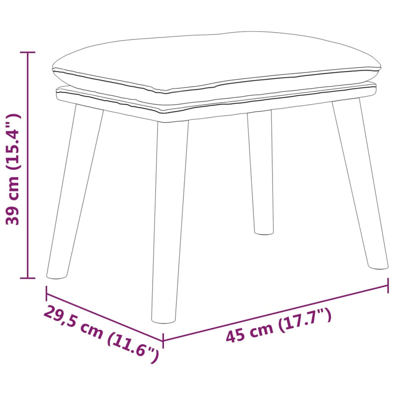 Poltrona Relax con Poggiapiedi Marrone in Tessuto