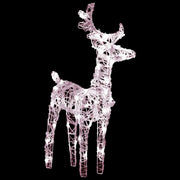 Renne di Natale 2 pz Bianco Caldo 80 LED in Acrilico