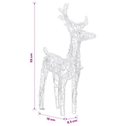 Renne di Natale 2 pz Bianco Caldo 80 LED in Acrilico