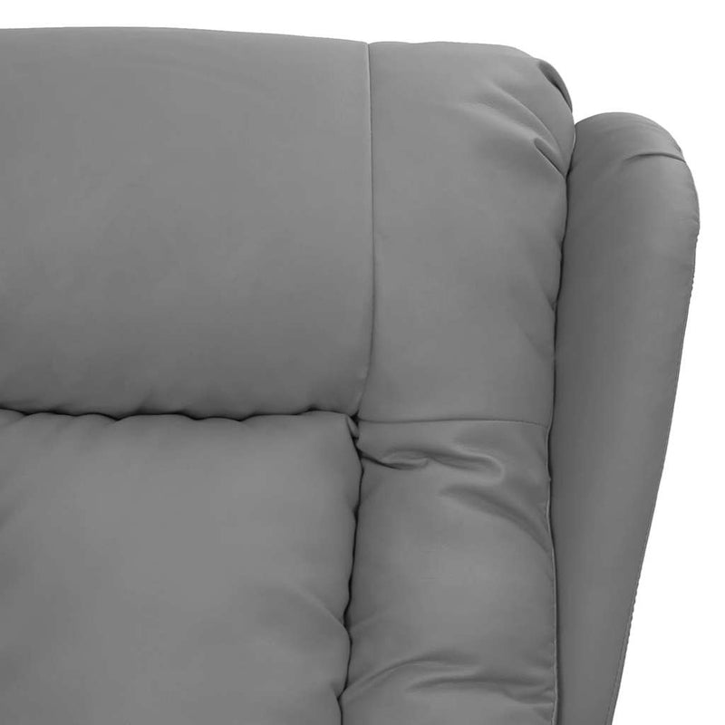 Poltrona Massaggiante Elettrica Grigio Similpelle
