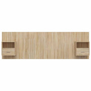 Testiera Letto con Comodini in Legno Multistrato Rovere Sonoma