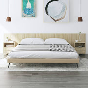 Testiera Letto con Armadietti Legno Multistrato Rovere Sonoma