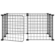 Gabbia per animali domestici a 8 pannelli con porta 70x70x35 cm