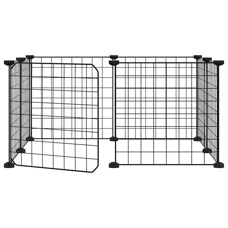 Gabbia per animali domestici a 8 pannelli con porta 70x70x35 cm