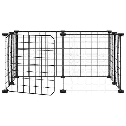 Gabbia per animali domestici a 8 pannelli con porta 70x70x35 cm