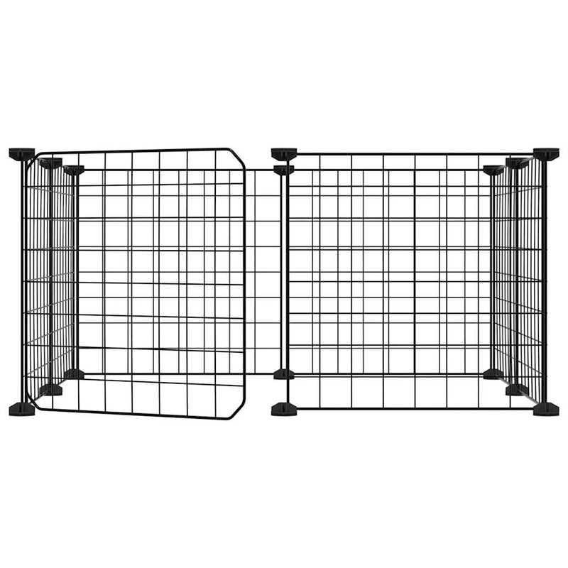 Gabbia per animali domestici a 8 pannelli con porta 70x70x35 cm