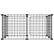 Gabbia per animali domestici a 8 pannelli con porta 70x70x35 cm