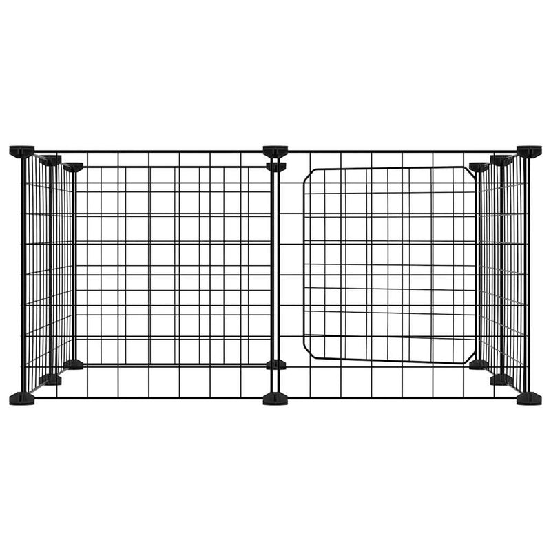 Gabbia per animali domestici a 8 pannelli con porta 70x70x35 cm