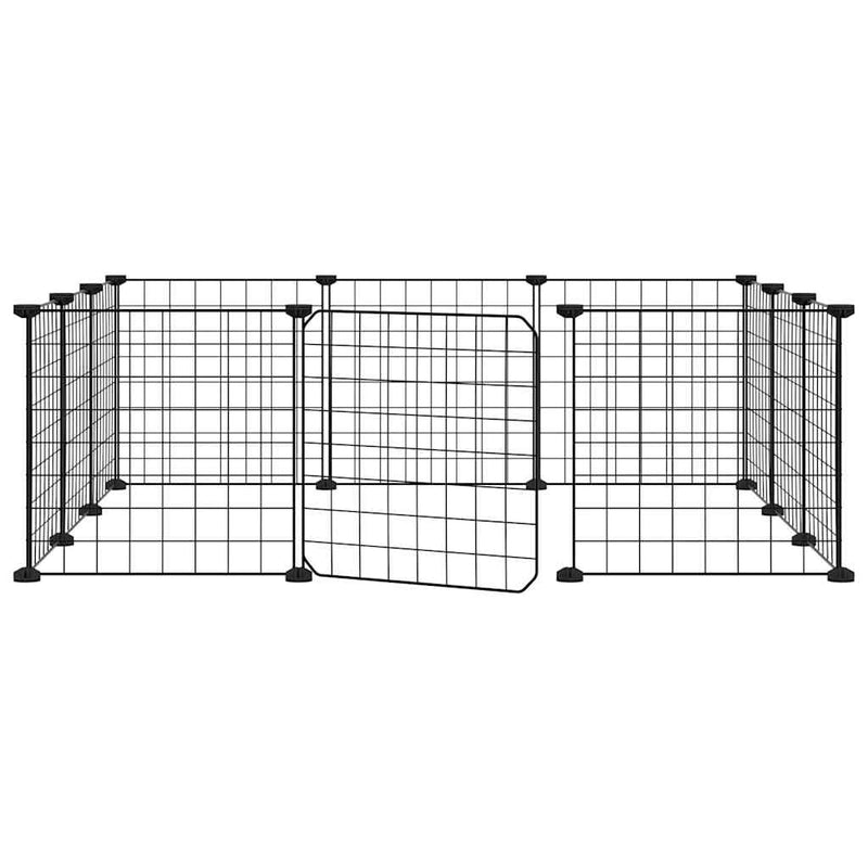 Gabbia per animali domestici 12 pannelli con porta 105x105x35cm