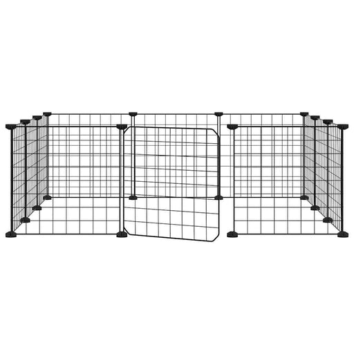 Gabbia per animali domestici 12 pannelli con porta 105x105x35cm