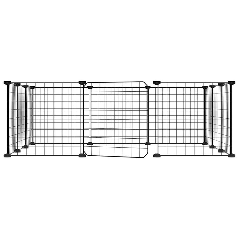 Gabbia per animali domestici 12 pannelli con porta 105x105x35cm