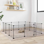 Gabbia per animali domestici 12 pannelli con porta 105x105x35cm