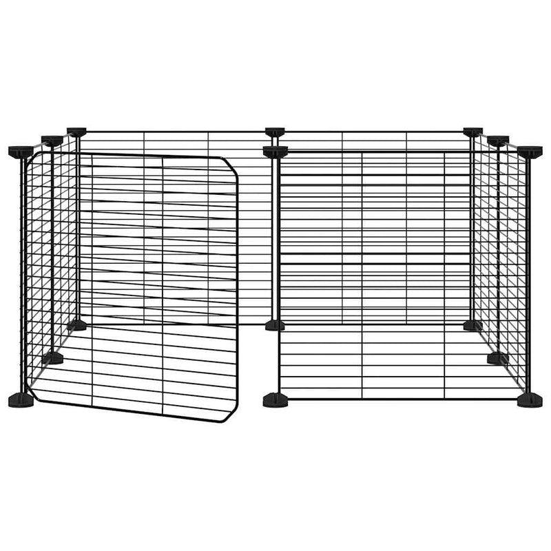 Gabbia per animali domestici a 8 pannelli con porta 70x70x35 cm
