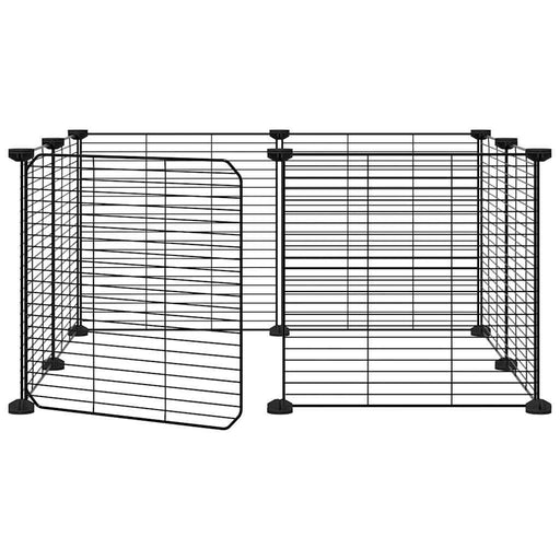 Gabbia per animali domestici a 8 pannelli con porta 70x70x35 cm