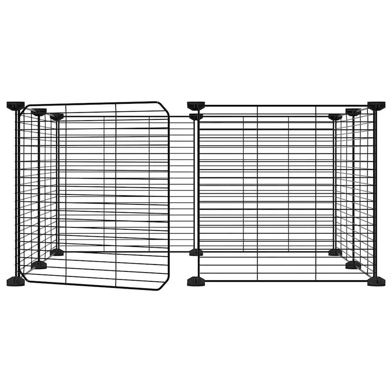 Gabbia per animali domestici a 8 pannelli con porta 70x70x35 cm