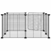 Gabbia per animali domestici a 8 pannelli con porta 70x70x35 cm