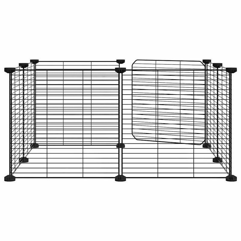 Gabbia per animali domestici a 8 pannelli con porta 70x70x35 cm