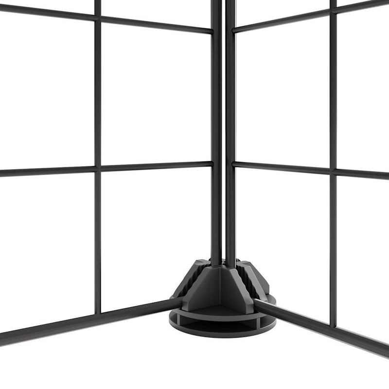 Gabbia per Animali Domestici 8 Pannelli Nero 70x35x35cm Acciaio