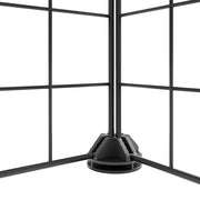Gabbia per Animali Domestici 8 Pannelli Nero 70x35x35cm Acciaio