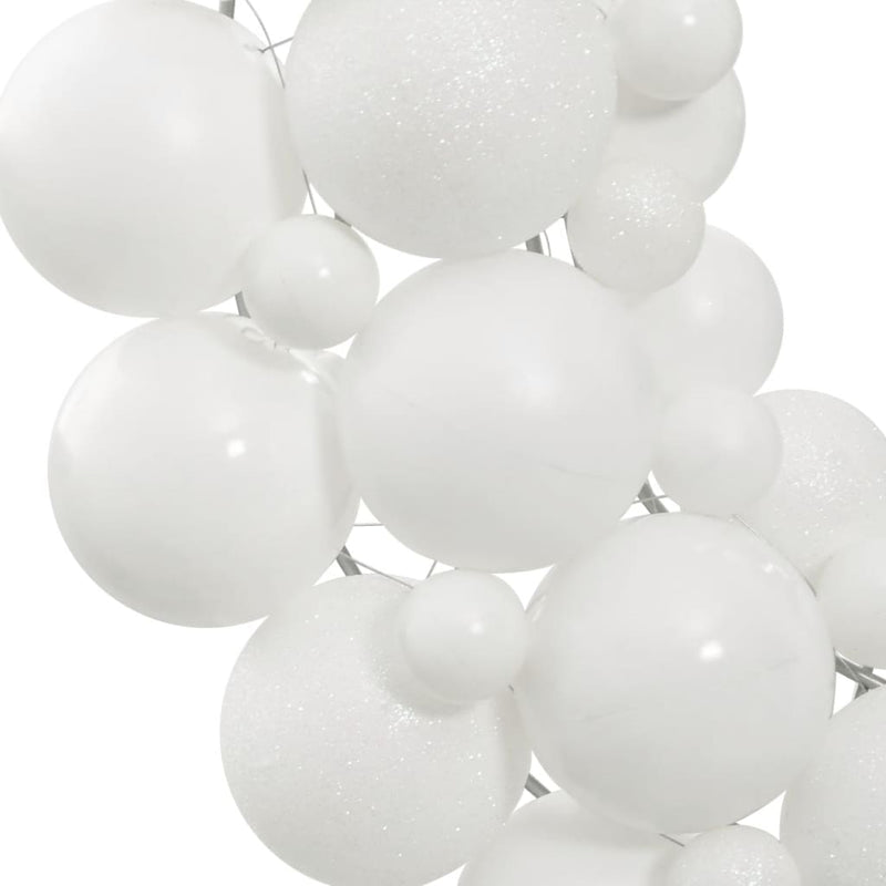 Ghirlanda di Natale Bianca 45 cm in Polistirene