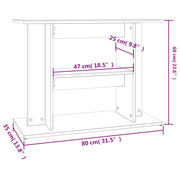 Supporto per acquario Grigio Sonoma 80x35x60 cm in legno ingegnerizzato