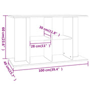 Supporto per Acquario 100x40x60 cm in Legno Multistrato Bianco