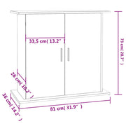 Supporto per Acquario Bianco 81x36x73 cm in Legno Multistrato