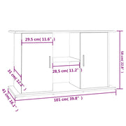 Supporto per acquario in cemento grigio 101x41x58 cm in legno ingegnerizzato