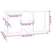 Supporto per acquario in rovere Sonoma 121x41x58 cm in legno ingegnerizzato
