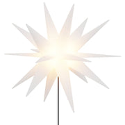 Luce di Natale con Picco Terra e LED Pieghevole Bianca 57 cm