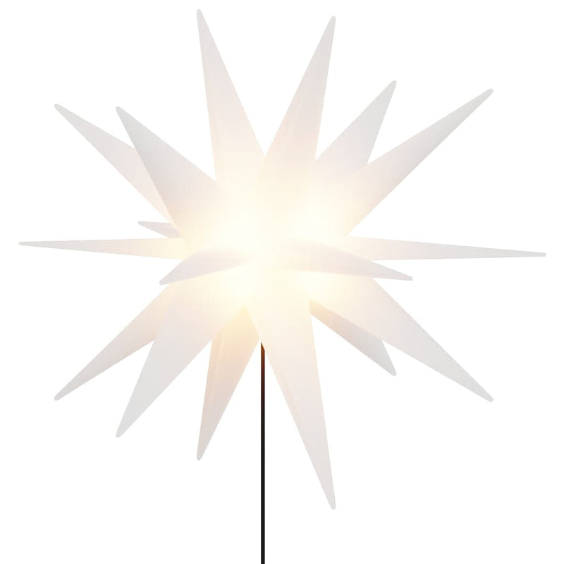 Luce di Natale con Picco Terra e LED Pieghevole Bianca 57 cm