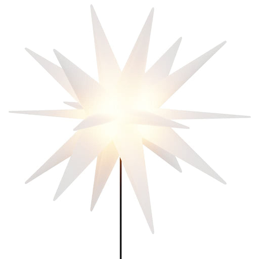Luce di Natale con Picco Terra e LED Pieghevole Bianca 57 cm