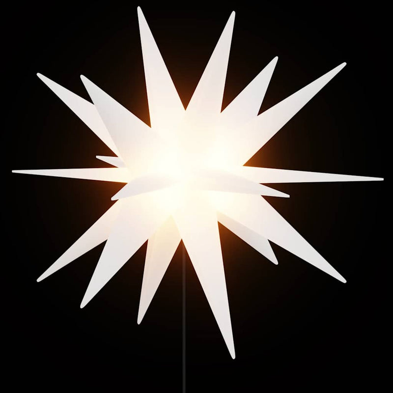 Luce di Natale con Picco Terra e LED Pieghevole Bianca 57 cm