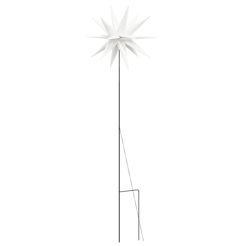 Luce di Natale con Picco Terra e LED Pieghevole Bianca 57 cm