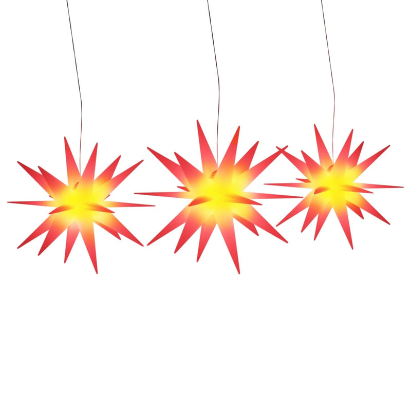 Luci di Natale con LED 3 pz Pieghevoli Rosse