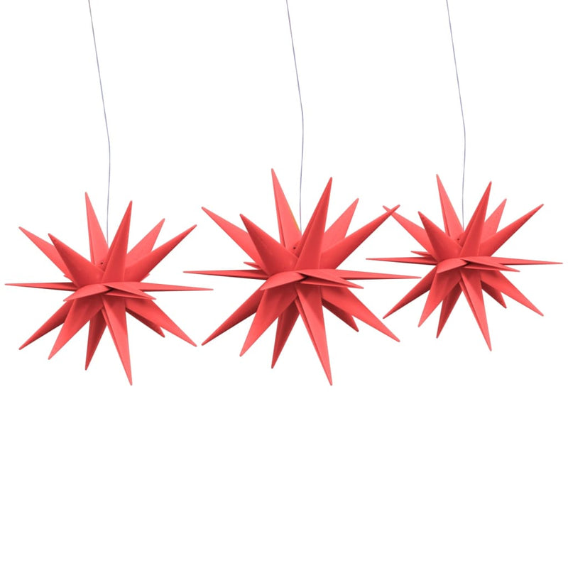 Luci di Natale con LED 3 pz Pieghevoli Rosse