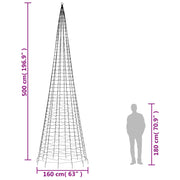 Albero di Natale a LED 1534 LED Bianco Caldo 500 cm