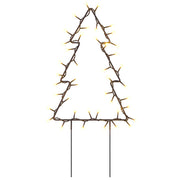 Decorazioni Luminose Natalizie Picchetti 3pz Albero 50LED 30cm