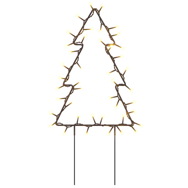 Decorazioni Luminose Natalizie Picchetti 3pz Albero 50LED 30cm