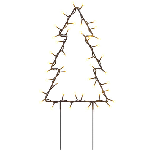 Decorazioni Luminose Natalizie Picchetti 3pz Albero 50LED 30cm