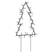 Decorazioni Luminose Natalizie Picchetti 3pz Albero 50LED 30cm