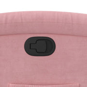 Poltrona Alzapersona Reclinabile Rosa in Velluto